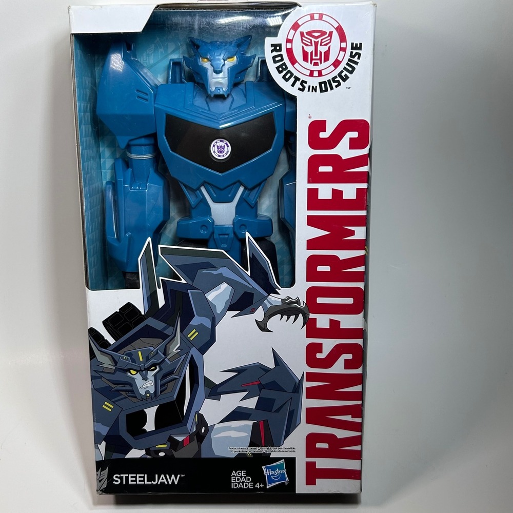 Transformers‎ RID Steeljaw Action Figure Hasbro B1545 Decepticon NIB Box Flaw